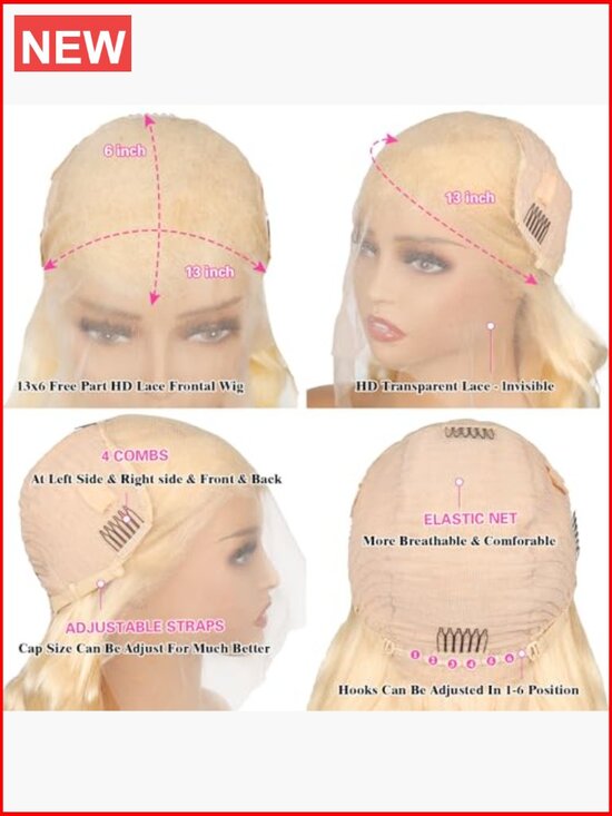 200 Density 28 Inch Body Wave Lace Front Wig Human Hair 13x6 HD Lace Pre Plucked main image 2